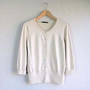 Maurices rayon cream pearl button cardigan